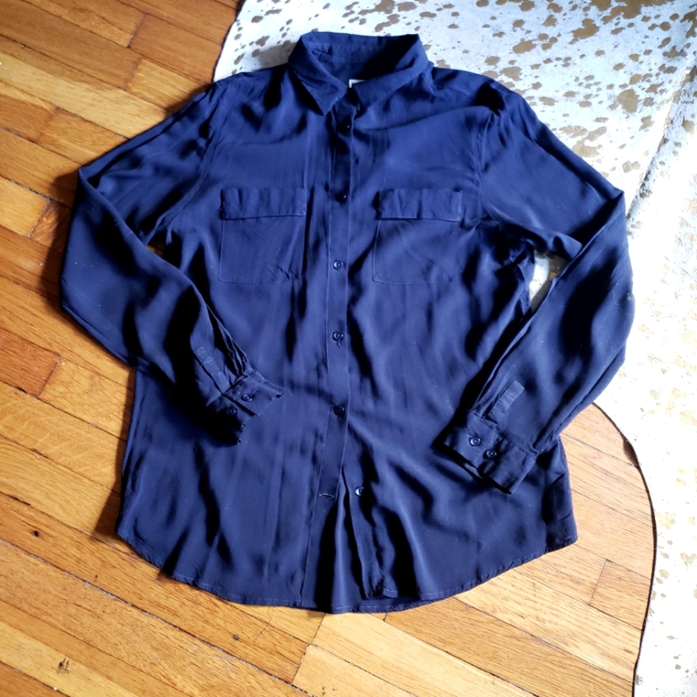 Frank & Oak silky button shirt
